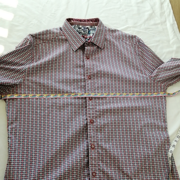 Robert Graham Men's Classic Fit Button Up Red and Blue Checkered XL - Picture 11 of 16
